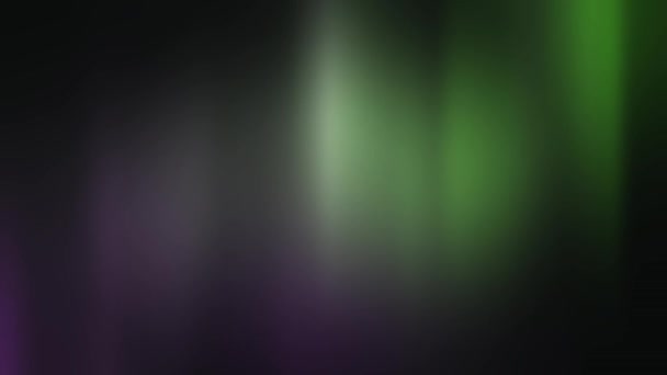 Animazione Gradiente Aurora Viola Verde Buio Sfondo Astratto Movimento — Video Stock