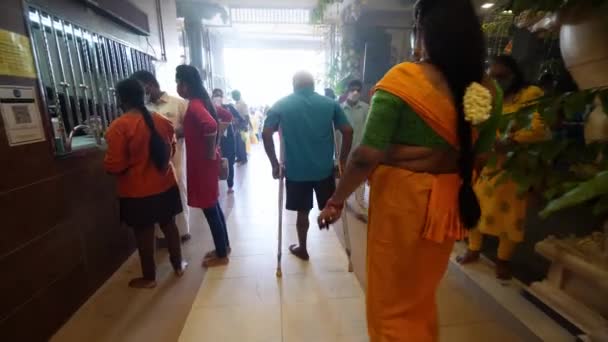 Bukit Mertajam Penang Malaysia Mar 2022 Indian Devotee Walk Sri — ストック動画