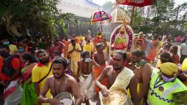 Bukit Mertajam Penang Malaysia Mar 2022 Indian Devotees Celebrate Panguni — ストック動画
