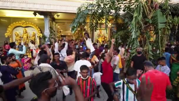 Bukit Mertajam Penang Μαλαισία Μαρ 2022 Ινδική Αφιερώνει Χορό Έξω — Αρχείο Βίντεο