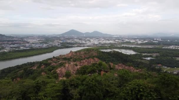 Letecký Pohled Těžba Jílovité Půdy Malajsii — Stock video