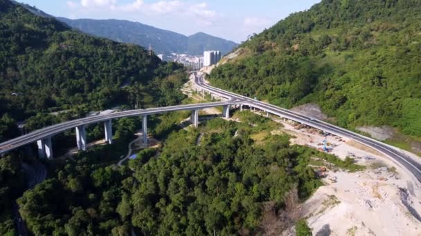 Bukit Kukus Paired Road Highest Elevated Highway Malaysia — Stockvideo