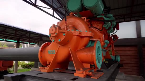 Kampar Perak Malaysia Mai 2022 Langsame Wasserpumpentreiber Mit Dieselmotor Kinta — Stockvideo