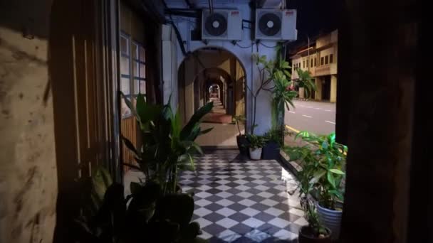 Іпох Перак Малайзія Травня 2022 Переїзд Какі Старої Спадщини Вночі — стокове відео