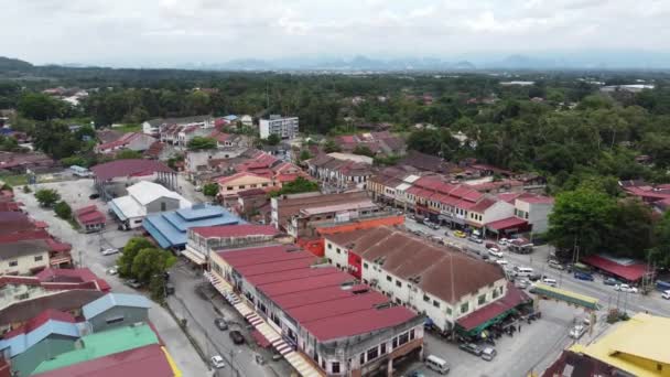 Pusing Perak Malaysia Mei 2022 Pandangan Udara Pusing Town Rooftop — Stok Video