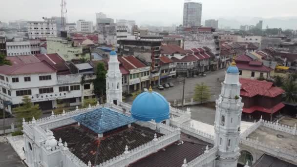 Ipoh Perak Malaysia May 2022 Aerial Fly Away Masjid Panglima — 图库视频影像