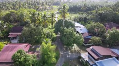 Hava manzaralı Malays kampung çiftliği yakınında.