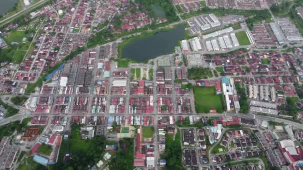 Widok Lotu Ptaka Kampar Stare Miasto Perak Okolice — Wideo stockowe