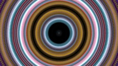 Çok renkli halka animasyonlu dairesel tünel deseni