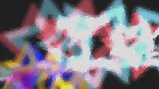五彩斑斓的星形动画背景 — 图库视频影像