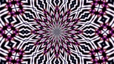 Çiçek desenli parlayan kaleydoskop. Soyut arkaplan 2B biçimlendiriliyor