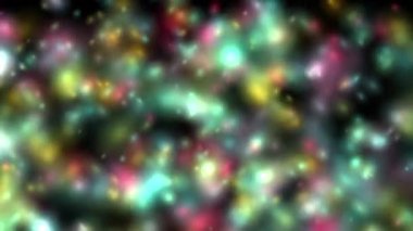 Yumuşak bulanık renkli parçacık animasyonu. Soyut arkaplan 2B biçimlendiriliyor