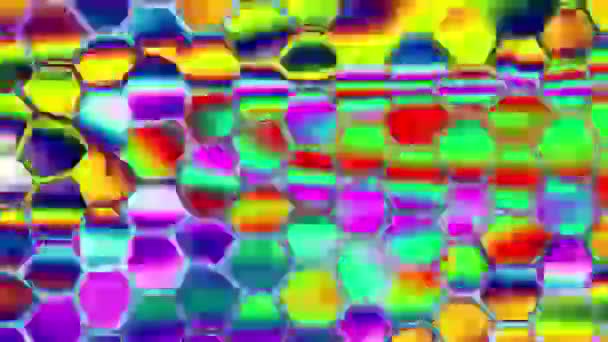 Colore Psico Veloce Animazione Modello Esagonale Rendering Sfondo Astratto — Video Stock