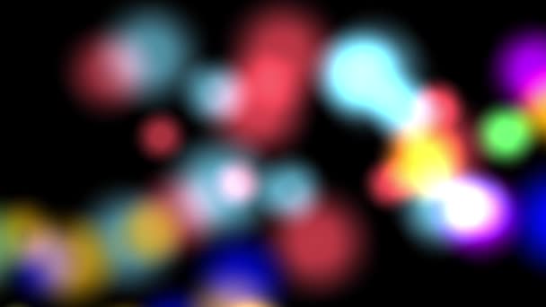 Μαλακή Εστίαση Πολύχρωμη Dot Animation Τυχαία Κατεύθυνση Απόδοση Αφηρημένο Φόντο — Αρχείο Βίντεο
