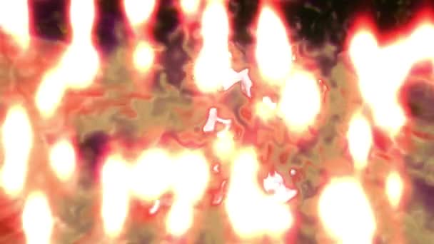 Orange Turbulenzen Wellenförmige Musteranimation Mit Feuerschein Effekt Rendering Abstrakter Hintergrund — Stockvideo