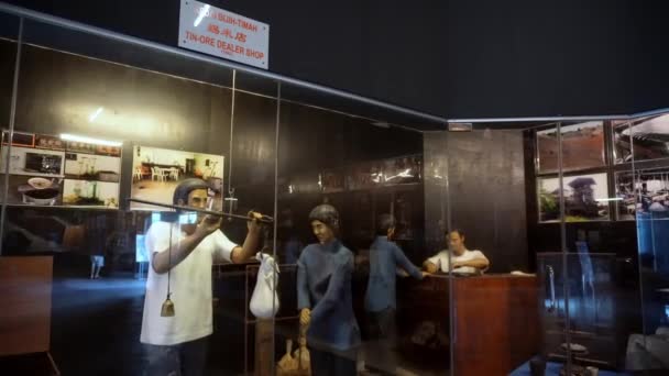 Kampar Perak Malaysia Maj 2022 Panning Right Tin Ore Dealer — Stockvideo