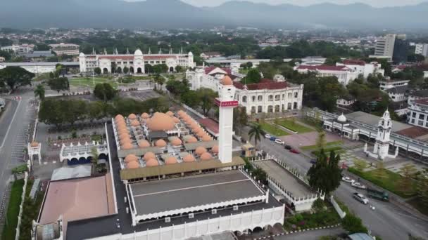 Ipoh Perak Malajsie Května 2022 Letecký Pohled Starou Střechu Budovy — Stock video