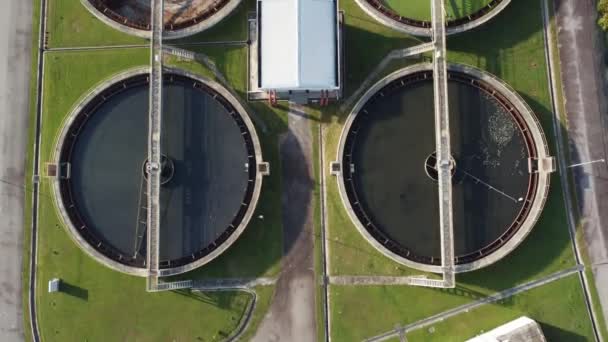 循环废水处理厂 空中景观 — 图库视频影像