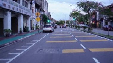 Georgetown, Penang, Malezya - 11 Aralık 2021: Carnarvon Caddesi Pov Hareketi