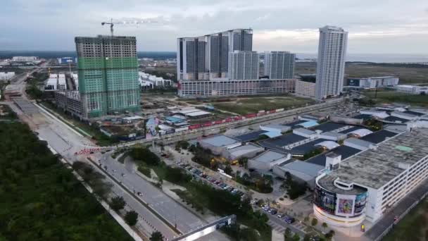 Batu Kawan Penang Malaysia Nov 2021 Aerial View Design Village — Vídeo de Stock