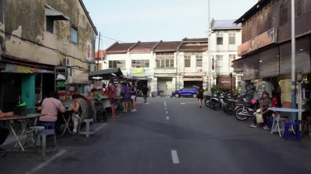 Georgetown Penang Malaysia Dec 2021 Pov Move Lebuh Carnarvon Pass — 图库视频影像