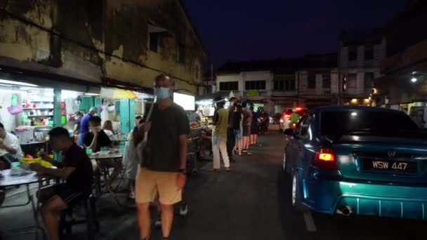 Georgetown Penang Malaysia Dec 2021 Street Hawker Road — Stockvideo