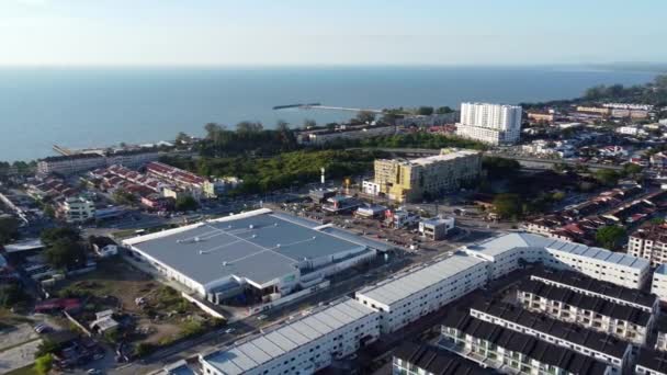 Butterworth Penang Malaysia Jan 2022 Aerial View Lotus Shopping Complex — Video Stock