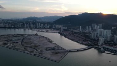 Hava görüntüsü geri dönüşüm arazisi Seri Tanjung Pinang