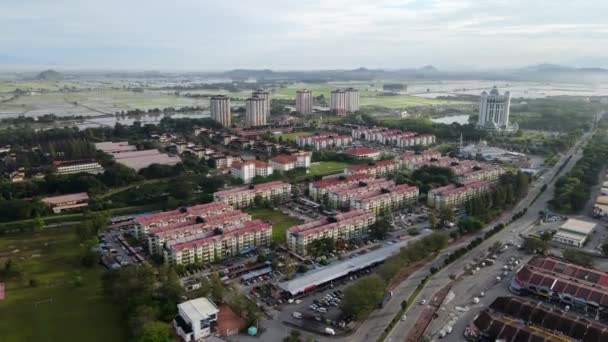 Букит Мертаджам Пинанг Малайзия Номер 2021 Вид Воздуха Жилой Район — стоковое видео