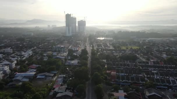 Seberang Perai Penang Malezja Gru 2021 Przestrzeń Mieszkalna Widokiem Lotu — Wideo stockowe
