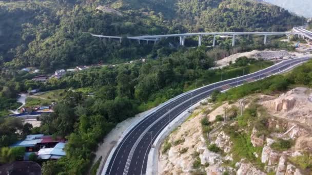 Georgetown Penang Malaysia Jan 2022 Aerial View Bukit Kukus Paired — Stockvideo