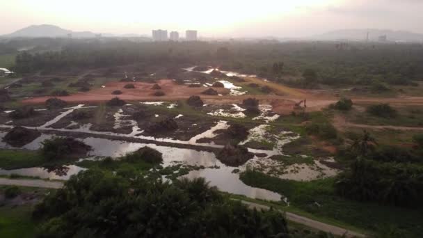 Seberang Perai Penang Malezya Nisan 2022 Gökyüzü Manzaralı Ölü Yağ — Stok video