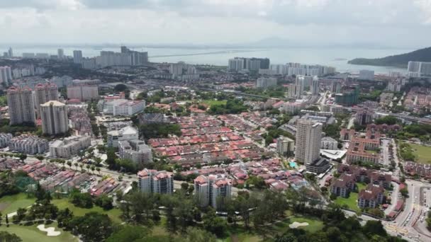 Bayan Lepas Penang Malaysia May 2022 Aerial View High Density — Wideo stockowe