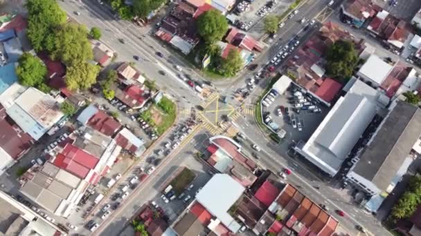 Georgetown Penang Malásia Jun 2022 Rotação Aérea Olha Para Baixo — Vídeo de Stock