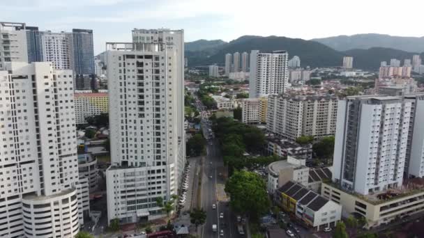 Georgetown Penang Malaysia Jun 2022 Aerial View New Development Condominium — Αρχείο Βίντεο