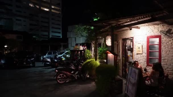 Georgetown Penang Malaysia Dec 2021 Slowly Move Japanese Restaurant Night — Stockvideo