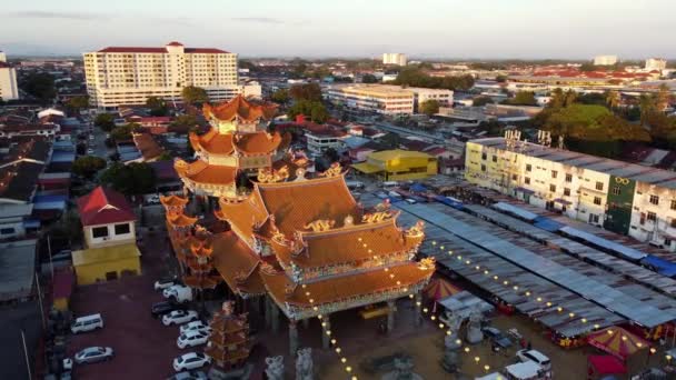 Butterworth Penang Malaysia Jan 2022 Aerial View Guan Yin Ting — Stockvideo