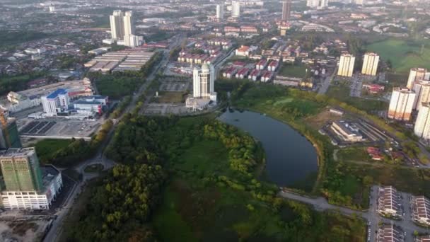 Bukit Mertajam Penang Malaysia Jan 2022 Aerial View Mbsp Building — 图库视频影像