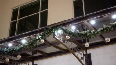 Select focus Christmas ball decoration hang at roof