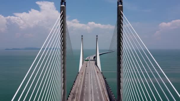 Batu Maung Penang Malaysia Mar 2022 Aerial Fly Midspan Penang — Video Stock