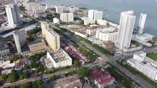 Georgetown Penang Malaysia Jun 2022 Aerial View Tun Lim Chong — Stok Video