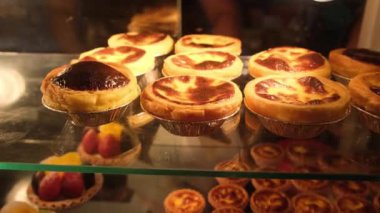 Freshly baked tart food dessert at counter