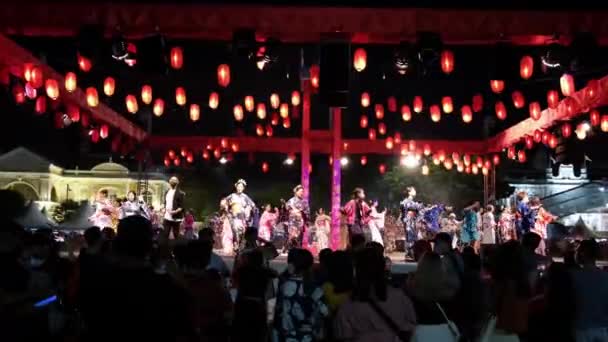 Georgetown Penang Malaysia Jul 2022 Dance Performance Celebration Bon Odori — Video