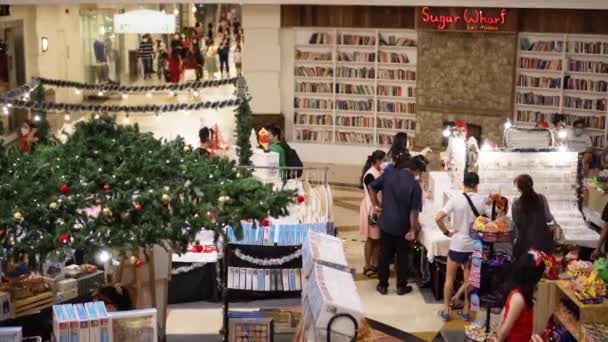 Georgetown Penang Malezja Grudnia 2021 Ludzie Kupują Pracowników Stoisku Rynku — Wideo stockowe