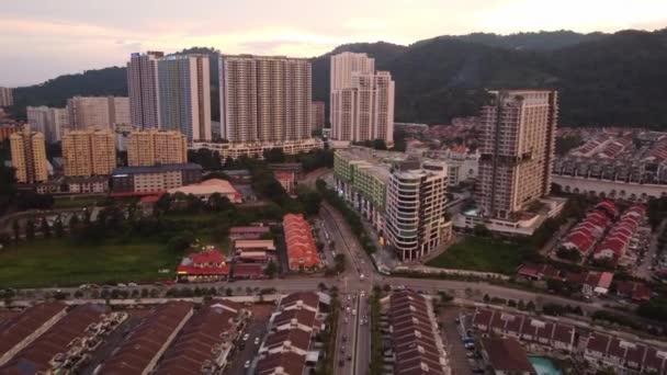 Bayan Lepas Penang Malezja Kwi 2022 Skrzyżowanie Dróg Setia Triangle — Wideo stockowe