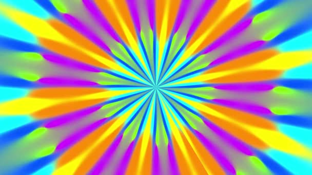 Caleidoscopio Color Pastel Fondo Animación Patrón Floral Diseño Gráfico Creativo — Vídeo de stock