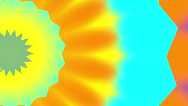 Γρήγορη Κίνηση Καλειδοσκόπιο Της Μοτίβο Λουλούδι Ακτινική Μοτίβο Αφηρημένη Απόδοση — Αρχείο Βίντεο