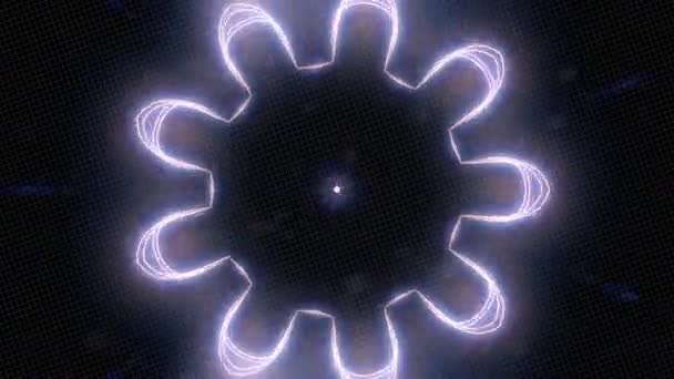 Φως Ροής Animation Ηλεκτρικό Μοτίβο Εφέ Καλειδοσκόπιο Απόδοση Αφηρημένο Φόντο — Αρχείο Βίντεο