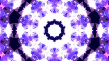 Hızlı kaleydoskop dönüş parlama animasyonu. Soyut arkaplan 2B biçimlendiriliyor