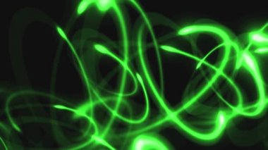 Hızlı hareket eden yeşil boya darbesiyle ışılda. Soyut arkaplan 2B biçimlendiriliyor